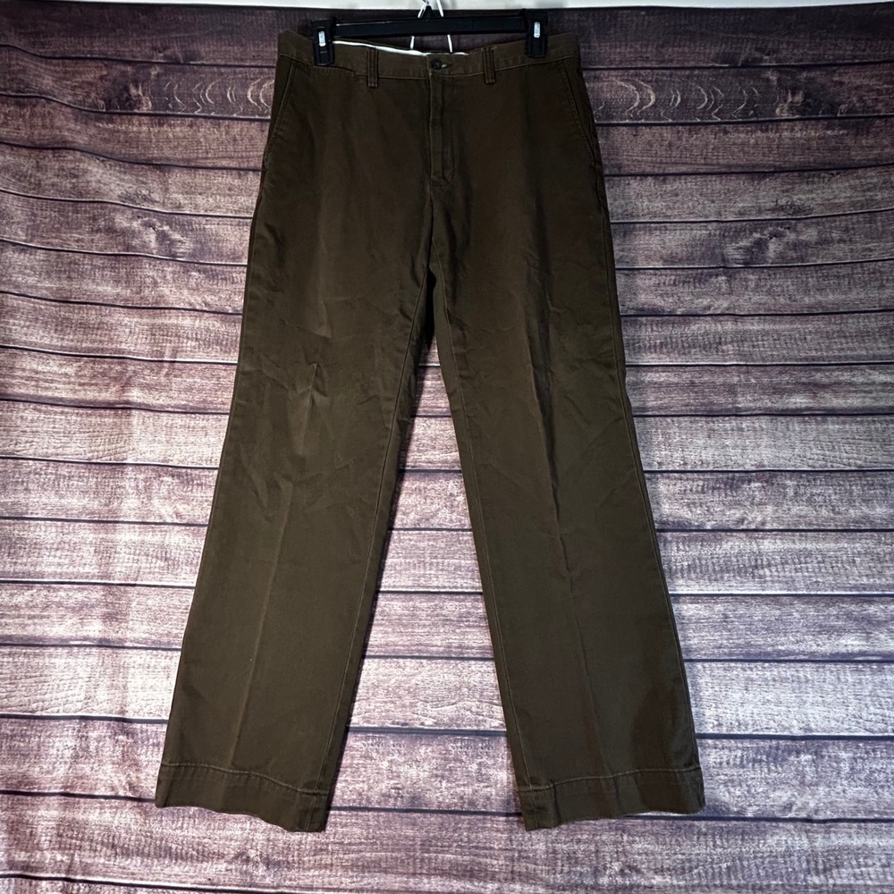 Polo Ralph Lauren Preston Pant Mens 36x32 Brown Cotton Twill Straight Chinos